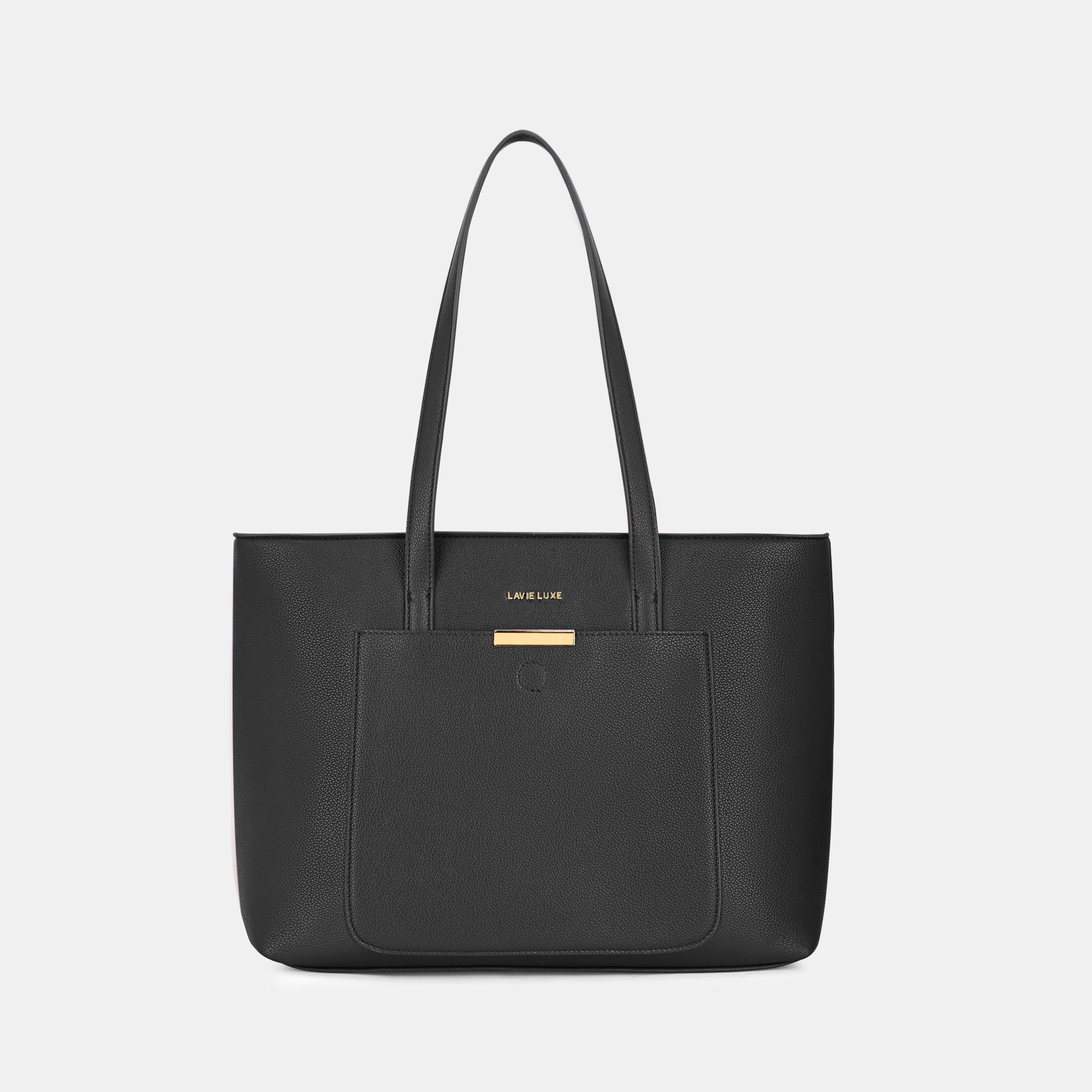 Lavie Luxe Bliss Black Large Women's Tote