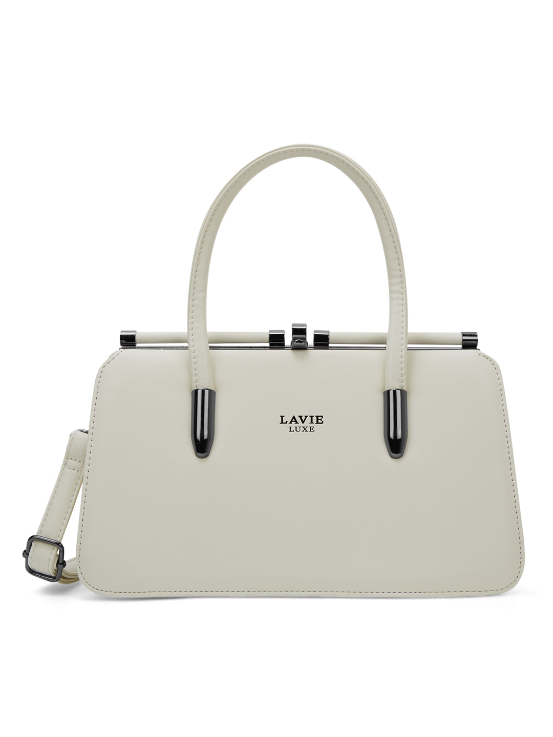 Book Dual Handle Medium Frame Bag Off White