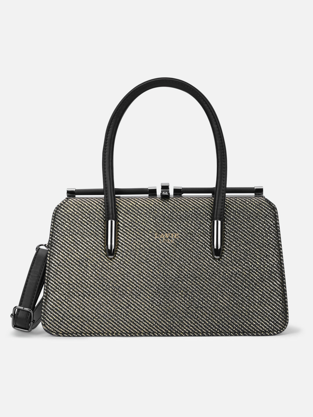 Glam Book Dual Handle Medium Bag Black